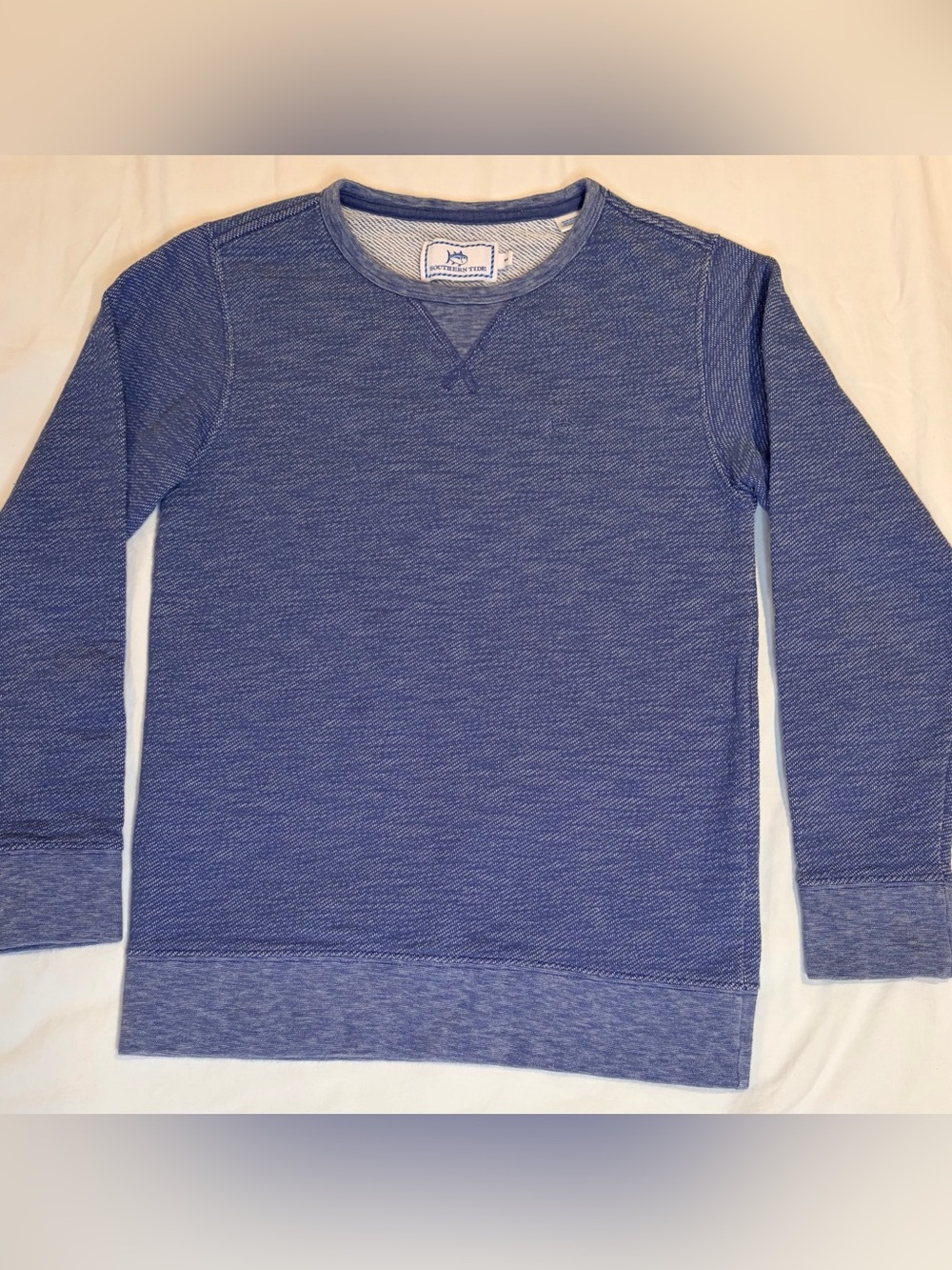 Southern Tide Blue Heathered Skipjack Sweatshirt sz M EUC